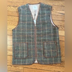 Free People SUNCOO Plaid Vest - Size Medium - NWT